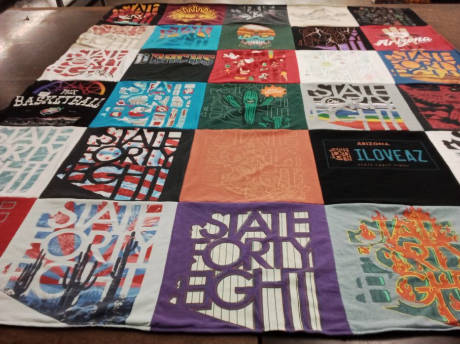 T-shirt quilt with basketball, state pride themes by MICHAEL RYAN from AL
