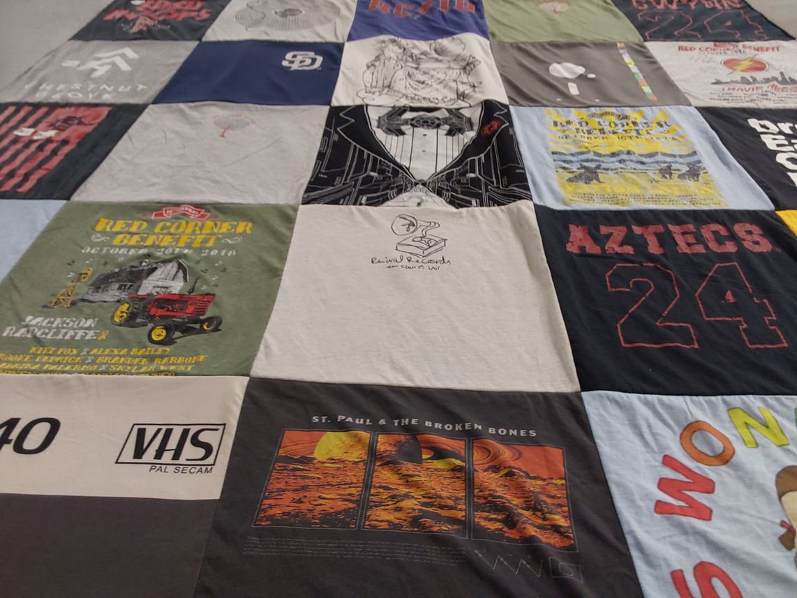 T-shirt quilt featuring san diego state aztecs by steve from CA