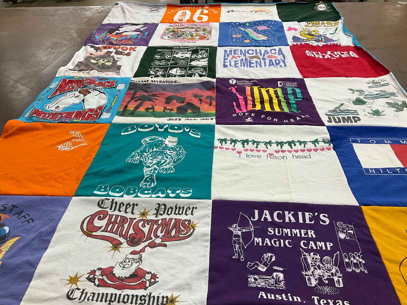 T-shirt quilt featuring boyd's bobcats by Deborah from TX
