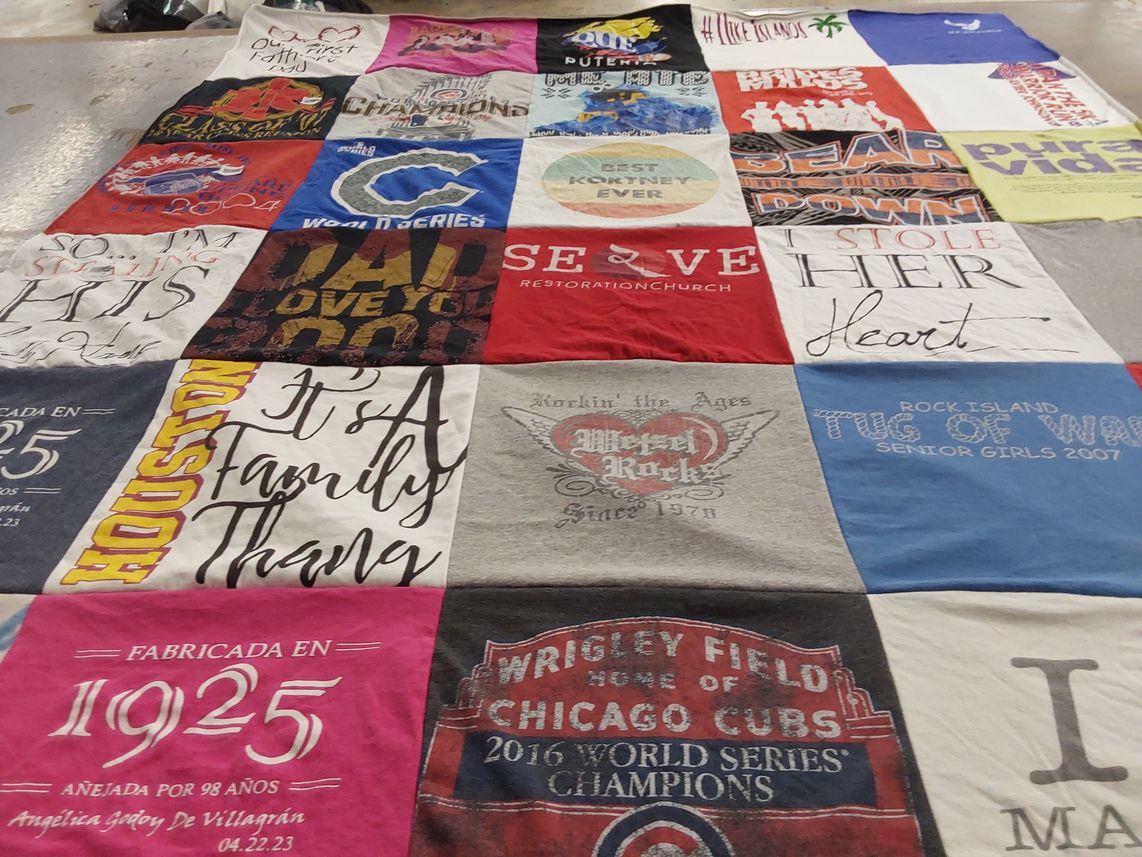 T-shirt quilt from rock island high school by Kortney from MD