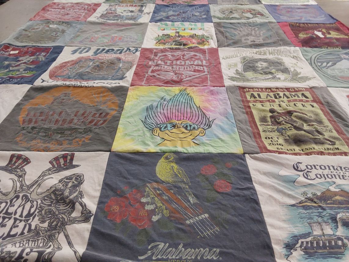 T-shirt quilt featuring university of alabama football by Nolan from MA