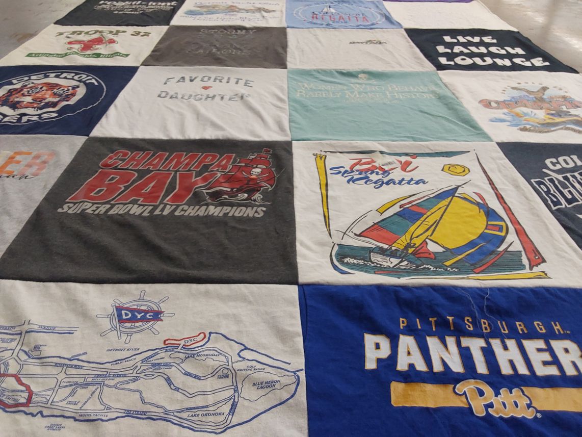 T-shirt quilt featuring pittsburgh panthers by Mary from FL