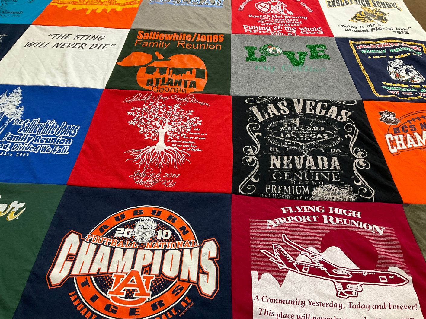 T-shirt quilt from auburn university by Yolanda from GA