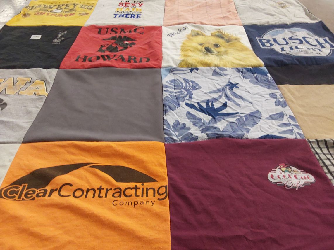 T-shirt quilt from howard university, university of iowa by Misty from IA