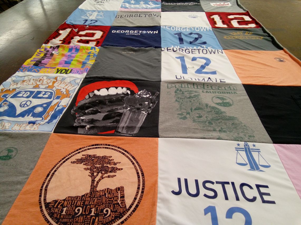 T-shirt quilt from georgetown university by NANCY from MA