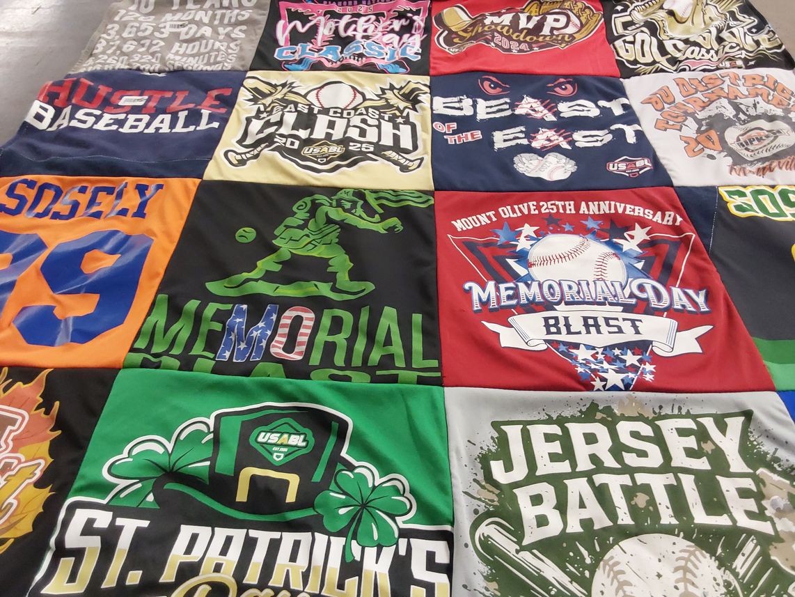 T-shirt quilt from mount olive university by Anna from NJ