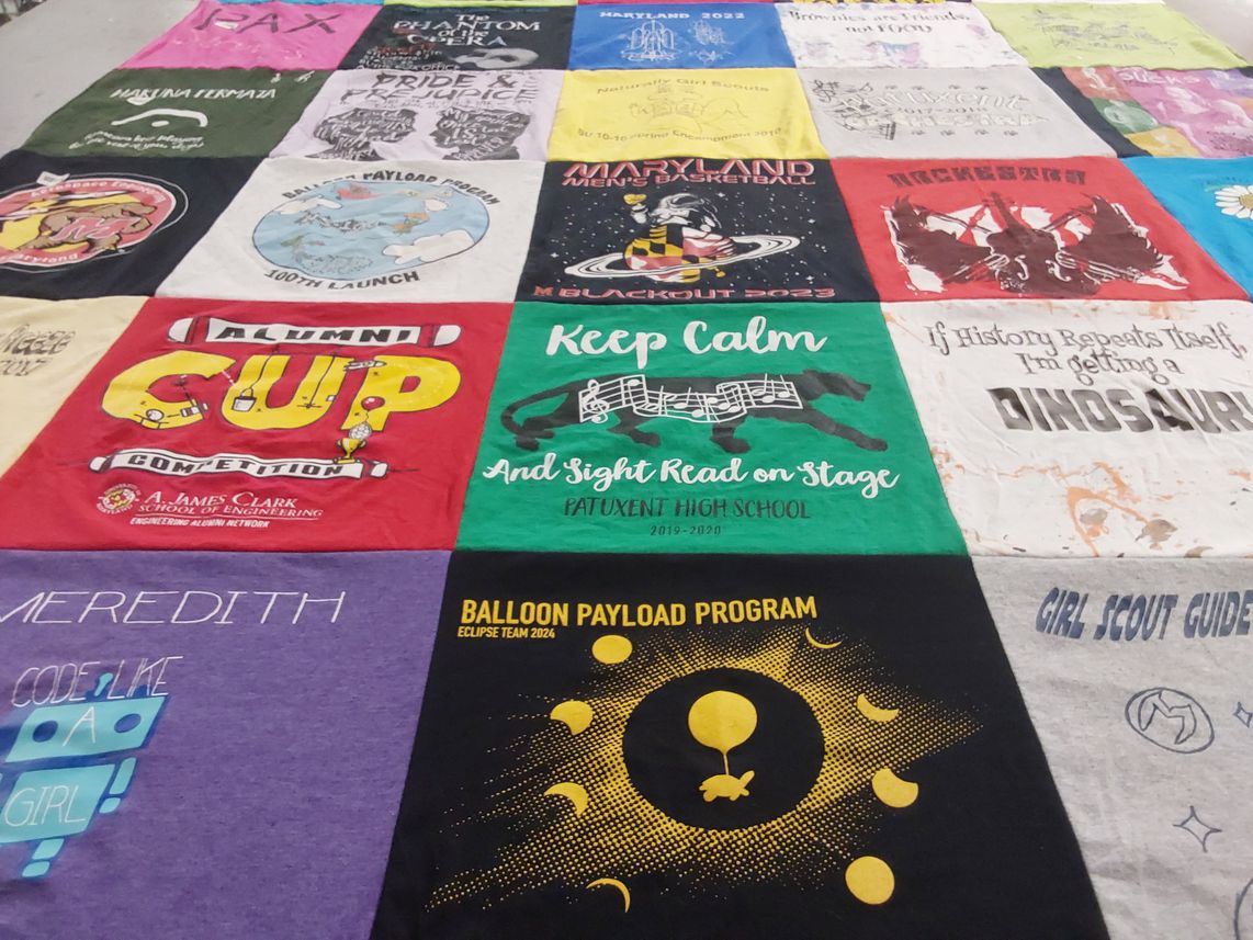 T-shirt quilt from james clark school of engineering, meredith college by Timothy from MD