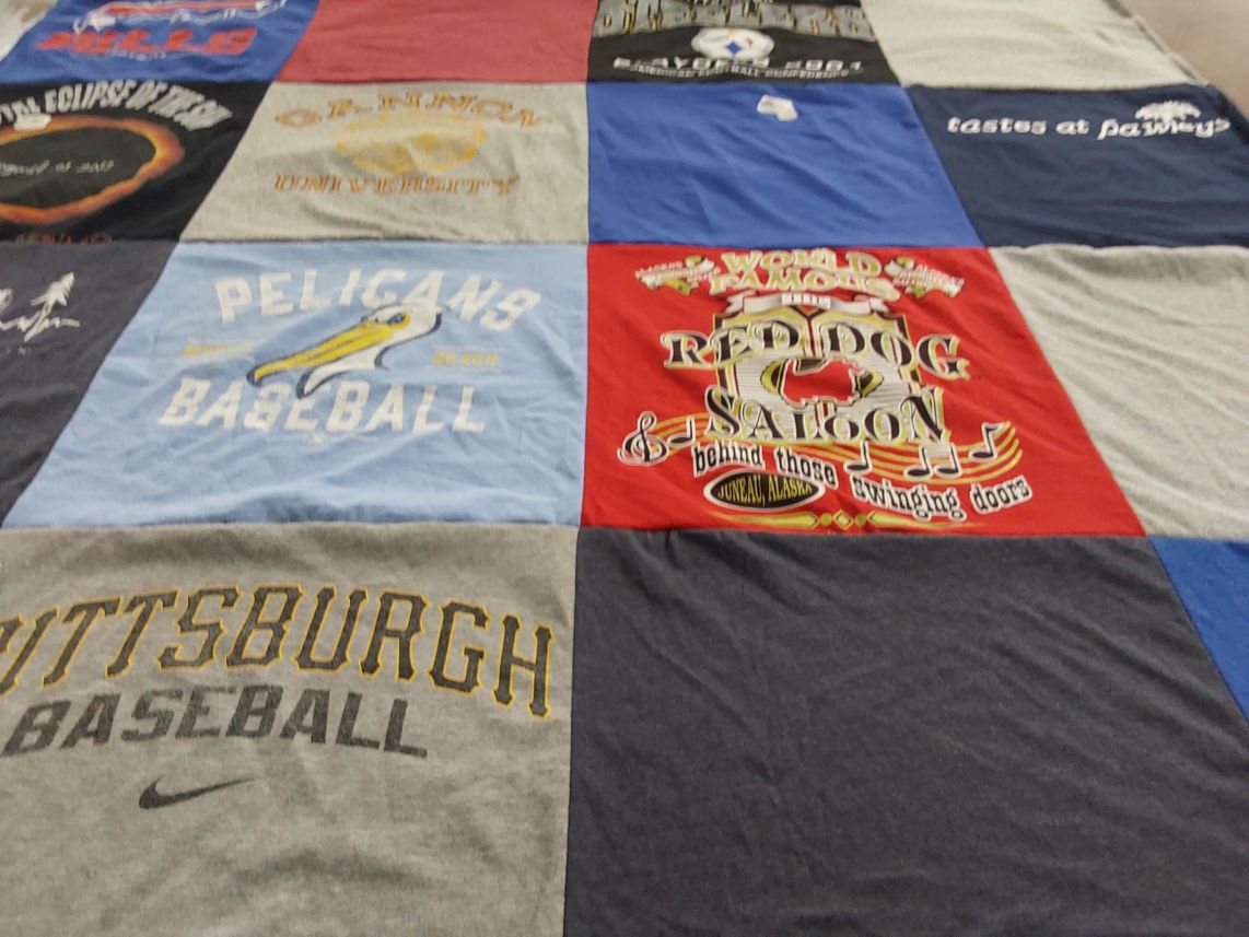 T-shirt quilt from ocean county college by Maria from GA