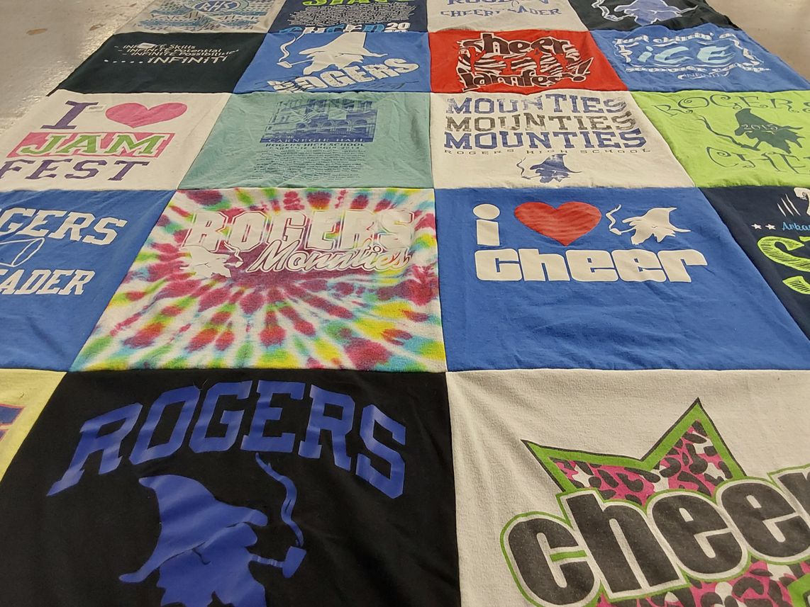 T-shirt quilt featuring rogers mounties by Ricci from AR