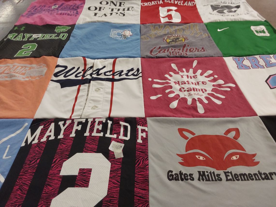 T-shirt quilt featuring mayfield high school by Christine from OH