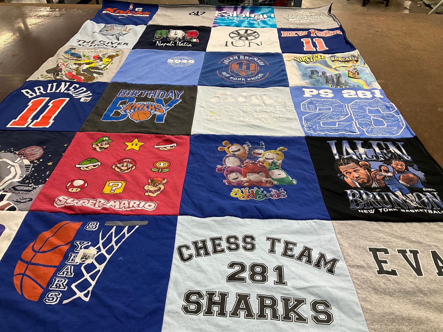 T-shirt quilt featuring new york knicks by Young from NY
