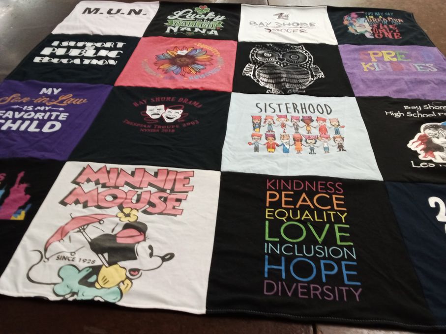 T-shirt quilt featuring bay shore soccer by Susan from NY