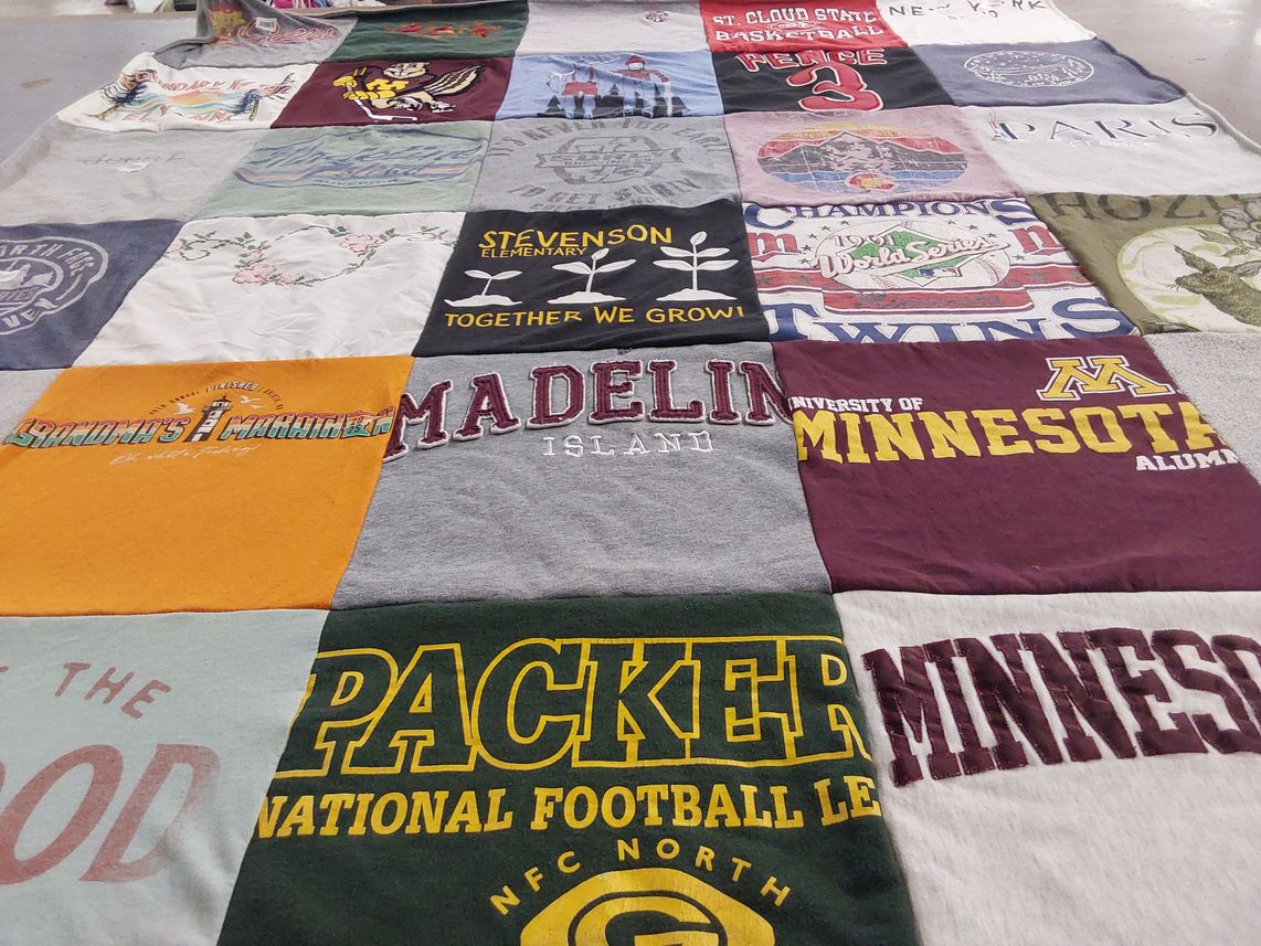 T-shirt quilt featuring green bay packers by Emma from MN