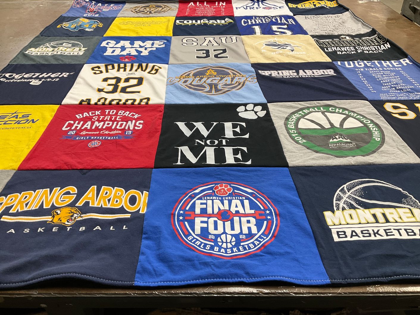 T-shirt quilt featuring lenaway christian, cougars by Le Ann from MI