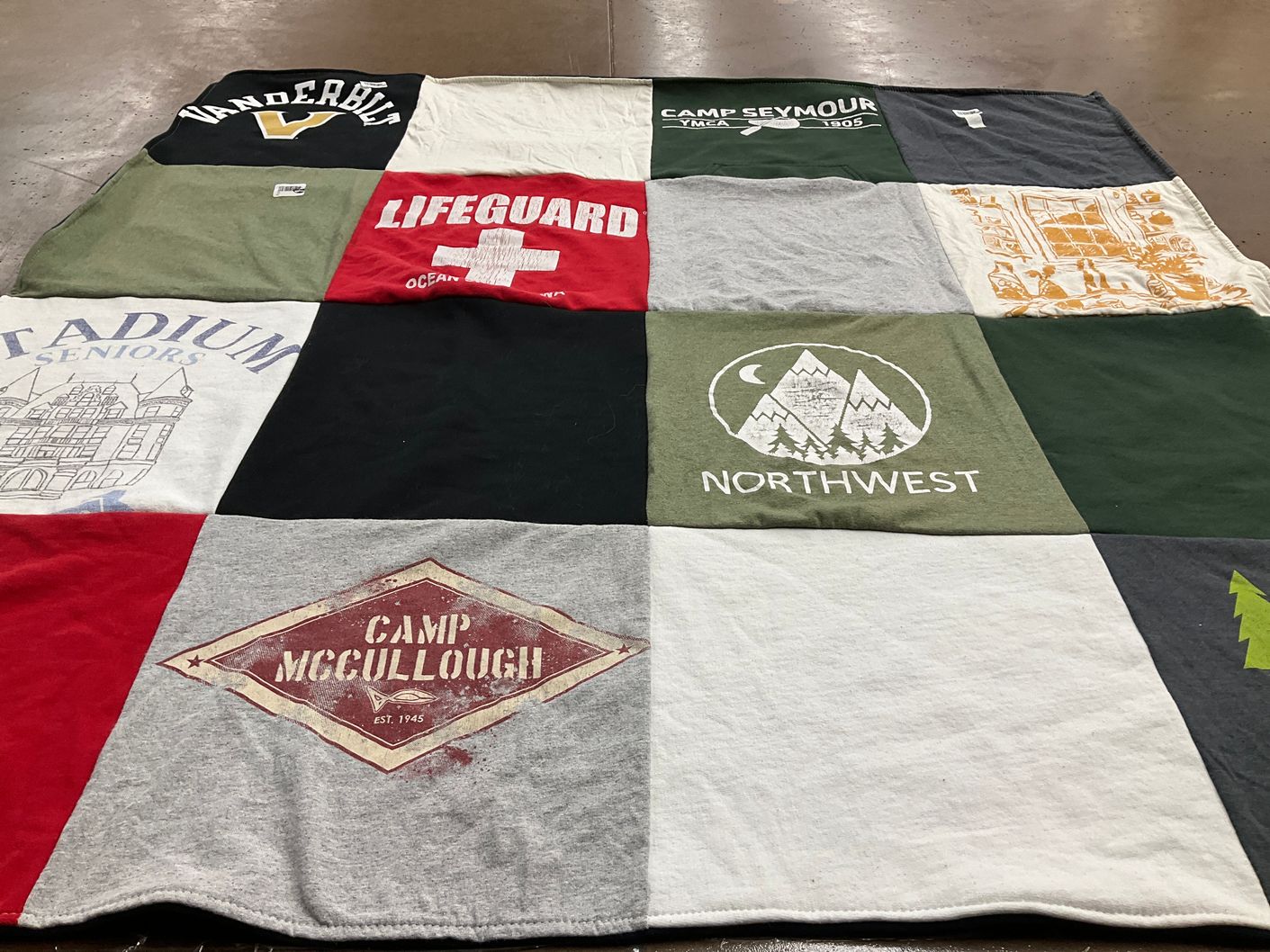 T-shirt quilt from vanderbilt university by Tatiana from OR