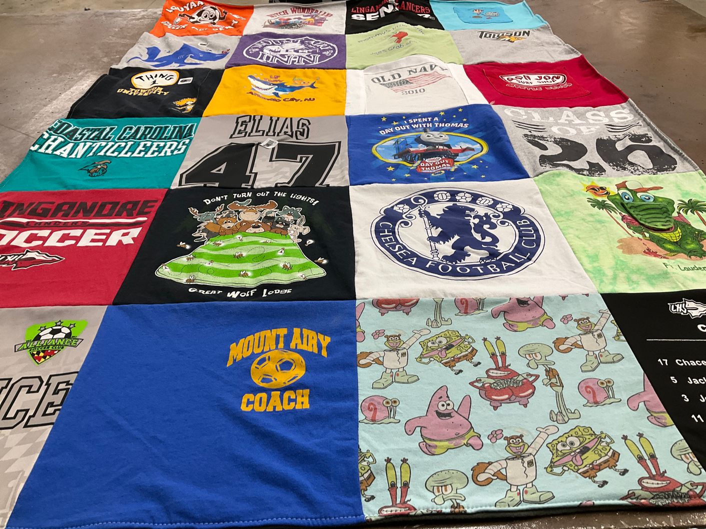 T-shirt quilt from coastal carolina university by Lisa from MD