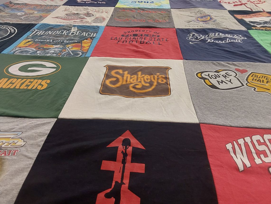 T-shirt quilt featuring green bay packers by Peter from FL