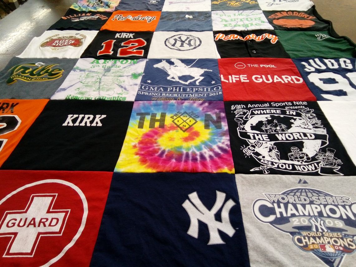 T-shirt quilt featuring new york yankees by Amy from PA