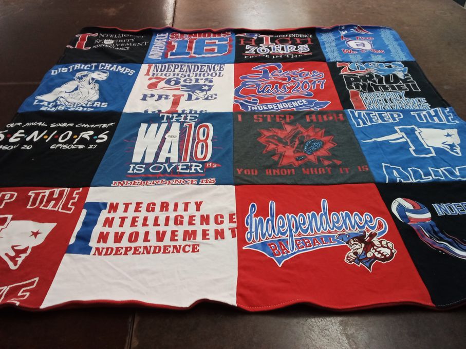 T-shirt quilt from independence high school by Traci from OH