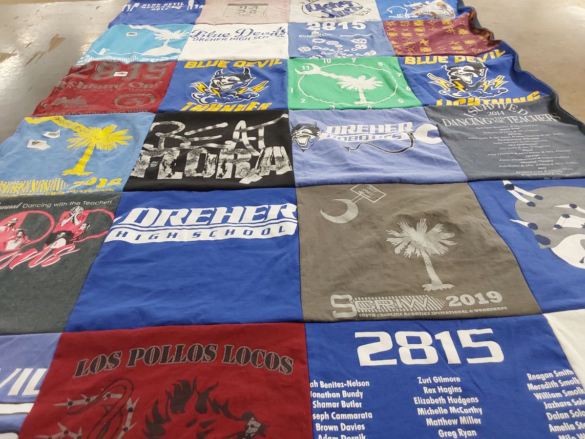 T-shirt quilt from drehers high school by Beth from SC