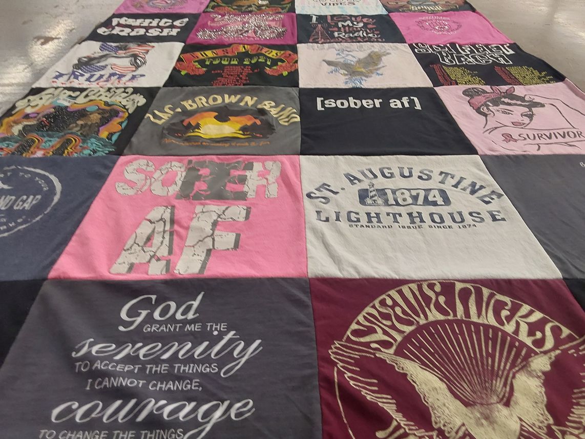 T-shirt quilt from st. augustine university by ollie from IN