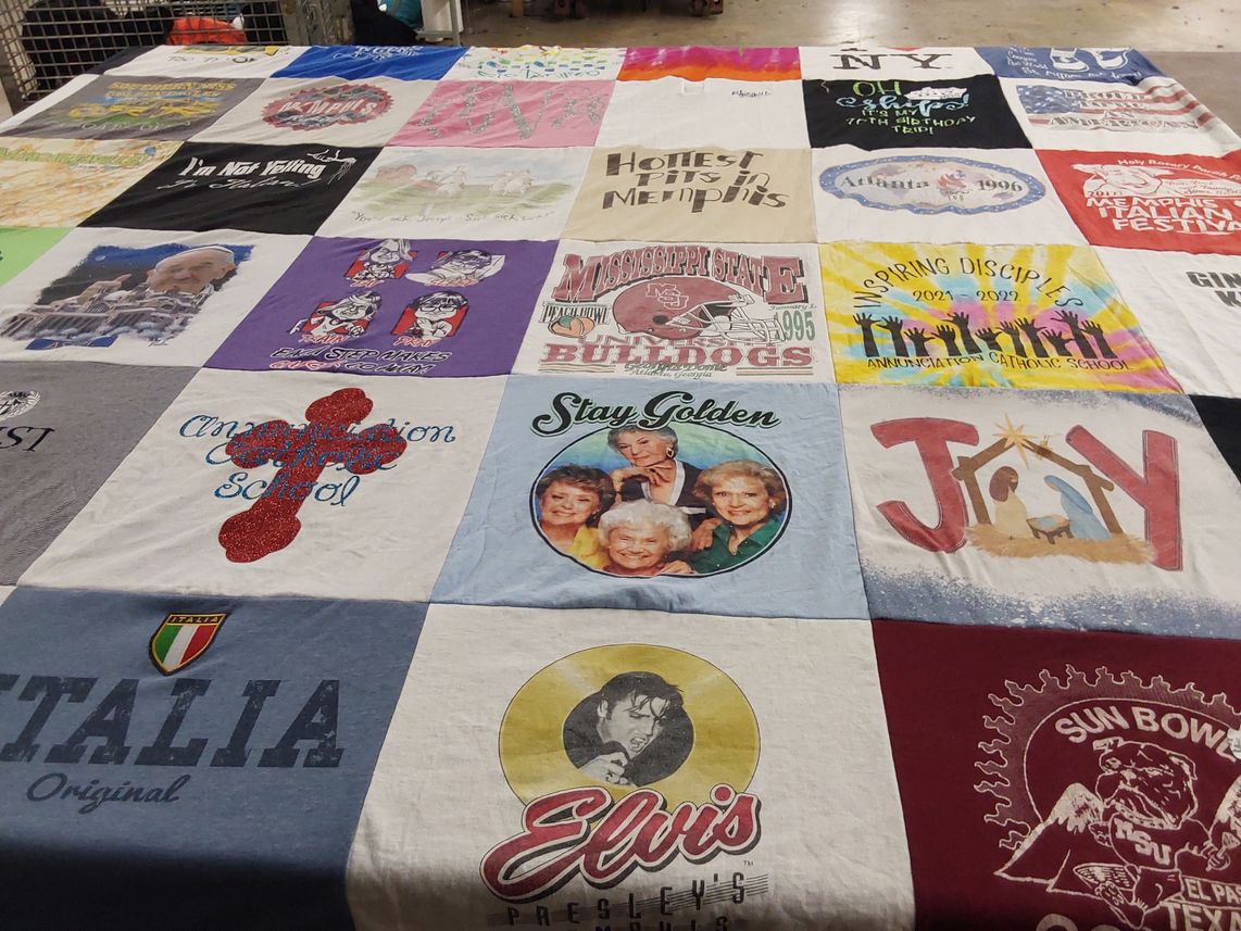 T-shirt quilt featuring mississippi state university bulldogs by Deborah from MS
