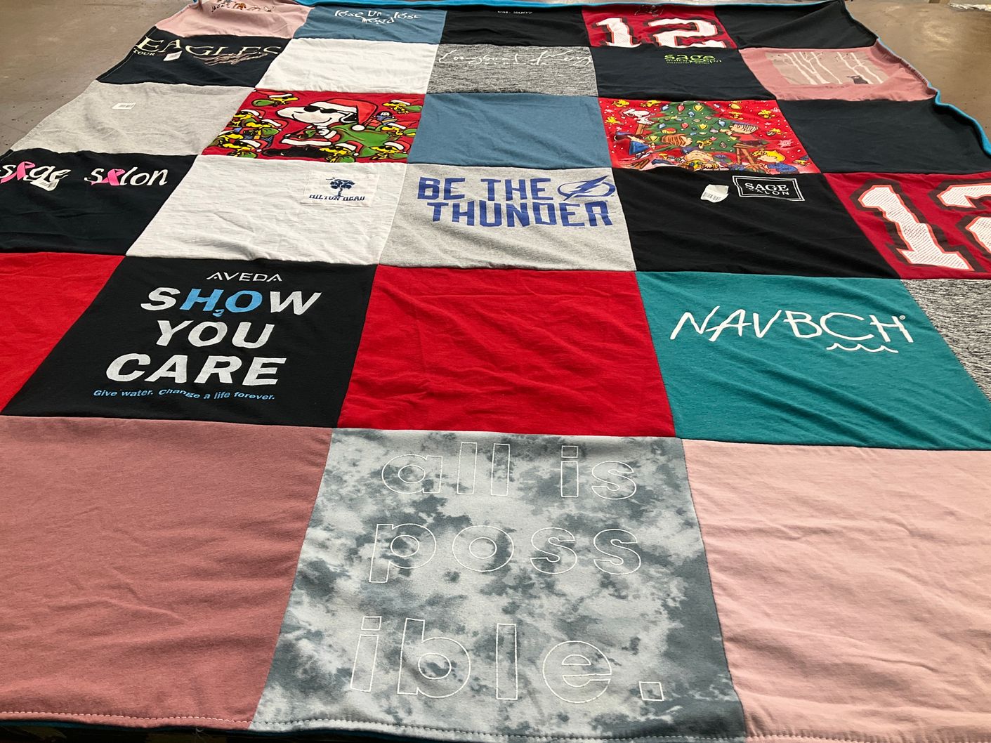 T-shirt quilt featuring tampa bay buccaneers by Jennifer from FL