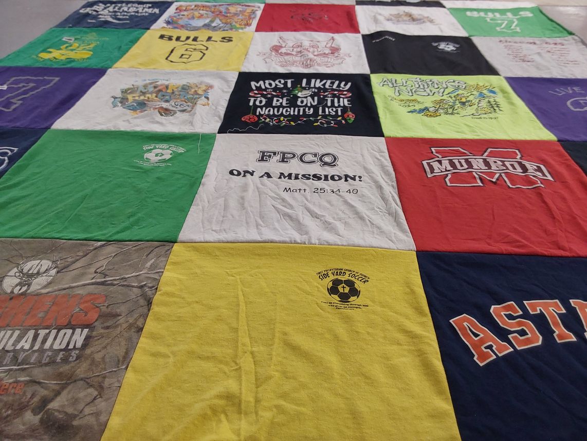 T-shirt quilt from muhlenberg high school by Katie from FL