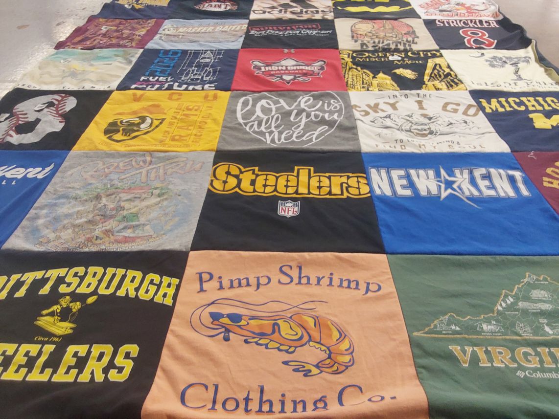T-shirt quilt featuring pittsburgh steelers by Kelly from VA