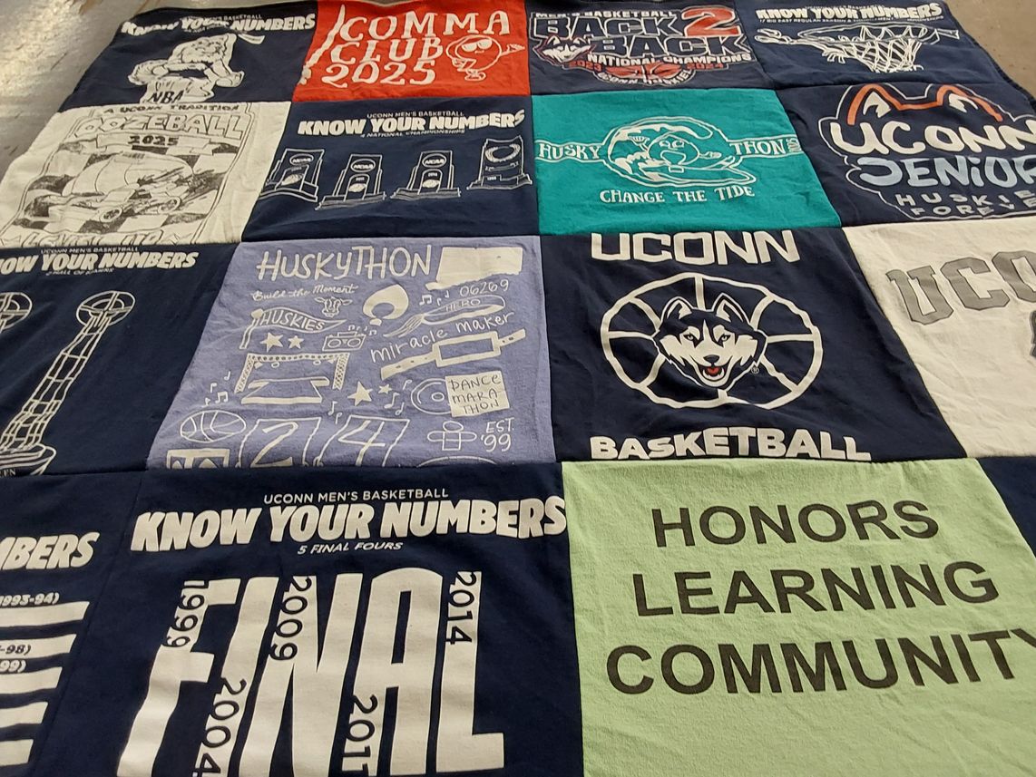 T-shirt quilt featuring uconn basketball by Cheryl from CT