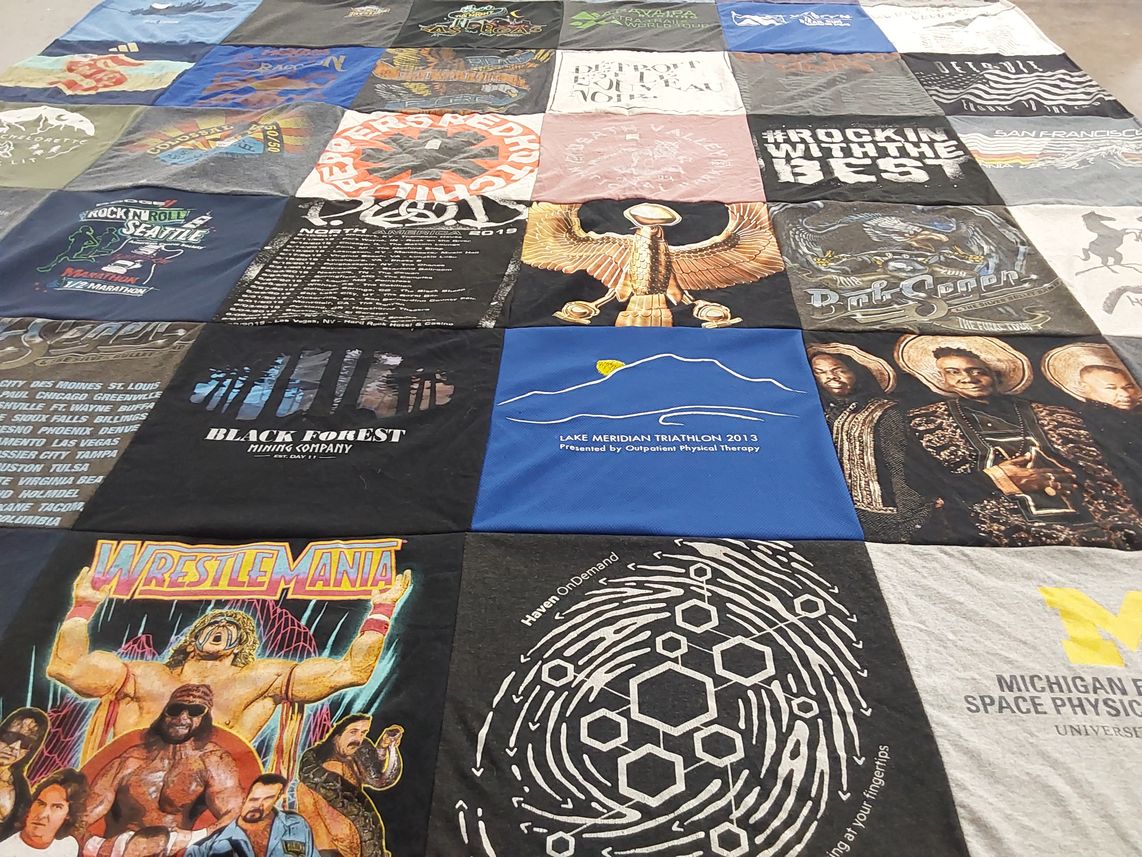 T-shirt quilt from michigan state university by Brian from WA