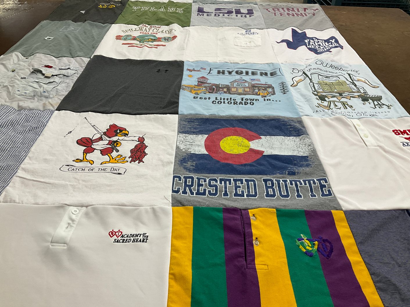 T-shirt quilt from southern methodist university by Tisha from LA