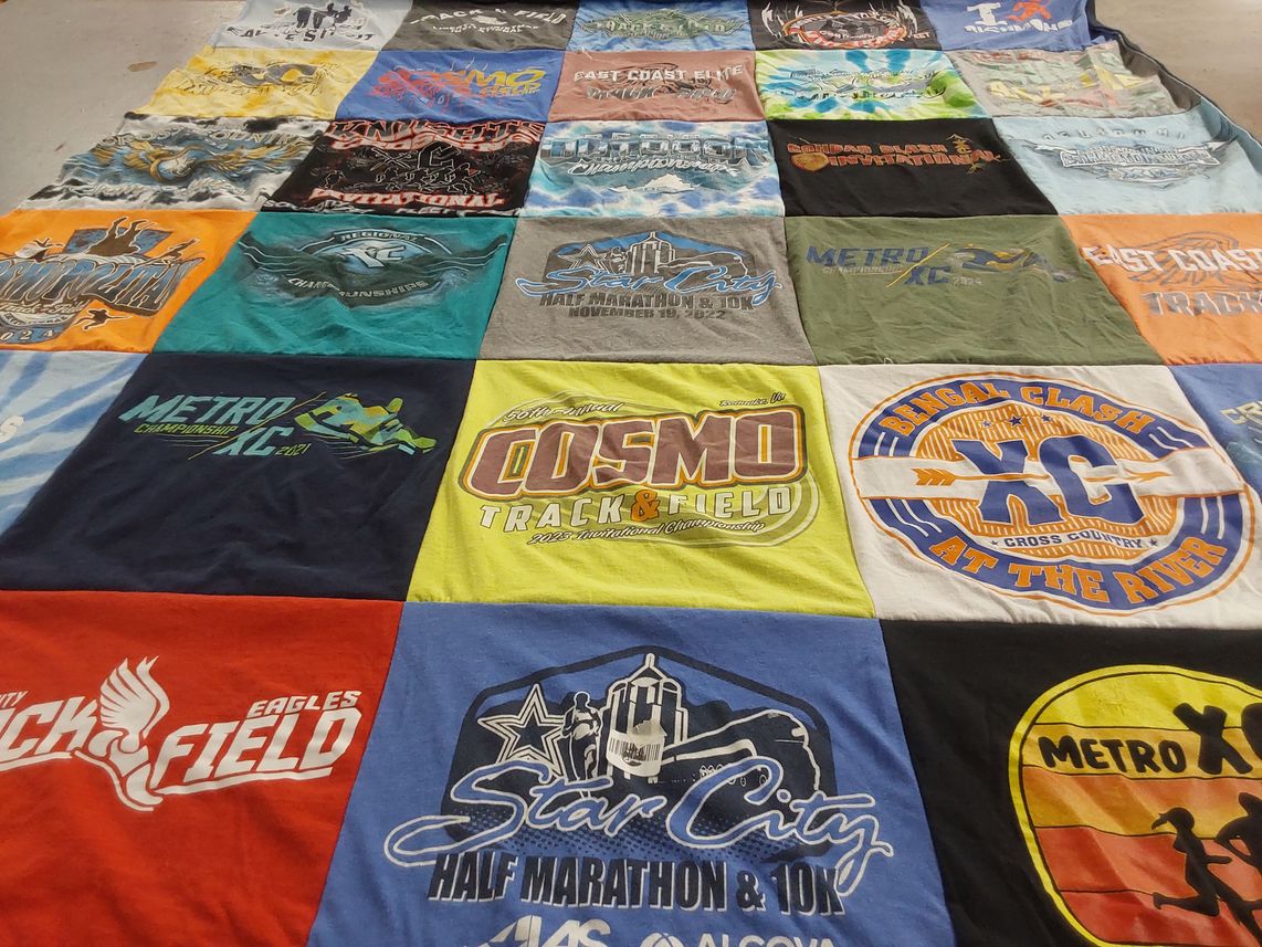 T-shirt quilt from cosmo track and field, metro xc by Jennifer from VA