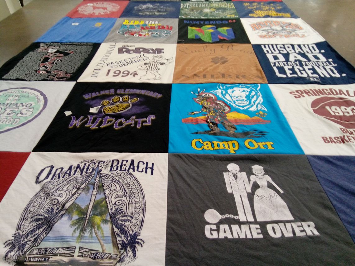 T-shirt quilt featuring springdale high school basketball by Barry from AR