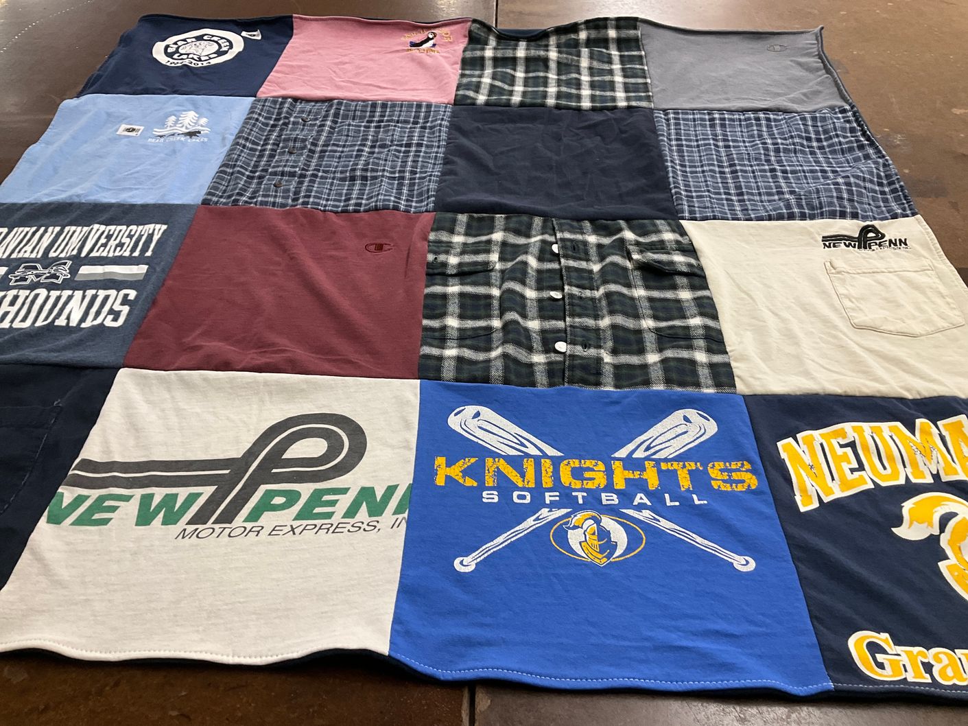 T-shirt quilt from neumann university by Kristie from NJ