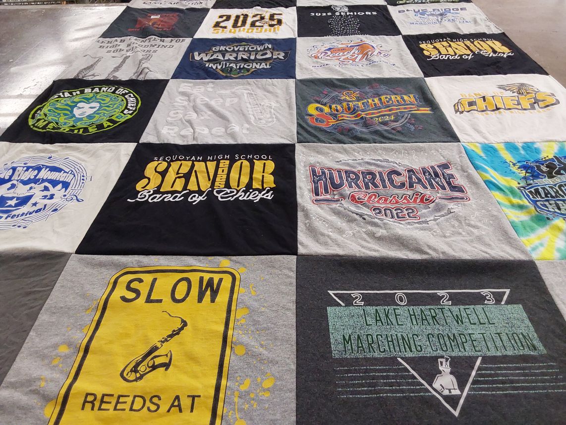 T-shirt quilt from sequoyah high school by Luanne from GA