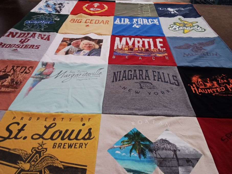 T-shirt quilt from indiana university by Fred from KS