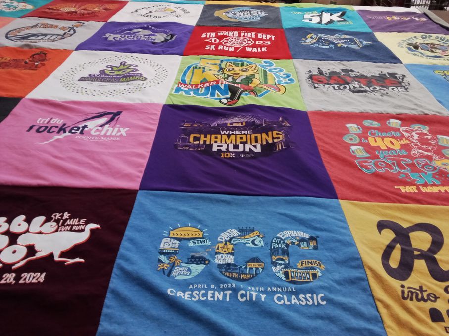 T-shirt quilt from louisiana state university by Crystal from LA