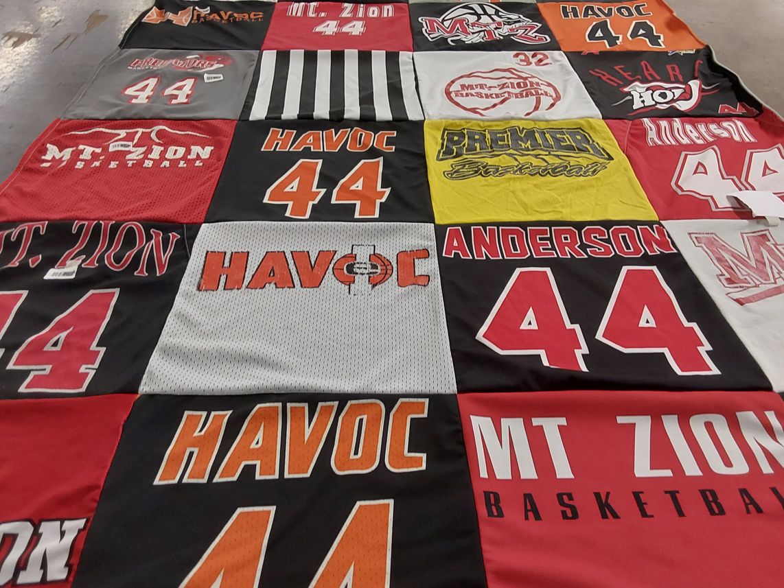 T-shirt quilt from mt. zion university by Jackie from IL