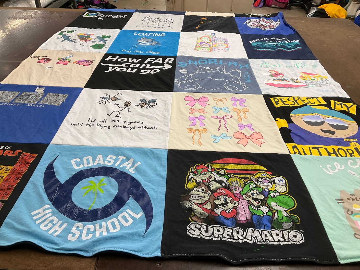 T-shirt quilt from coastal high school by Carol from SC