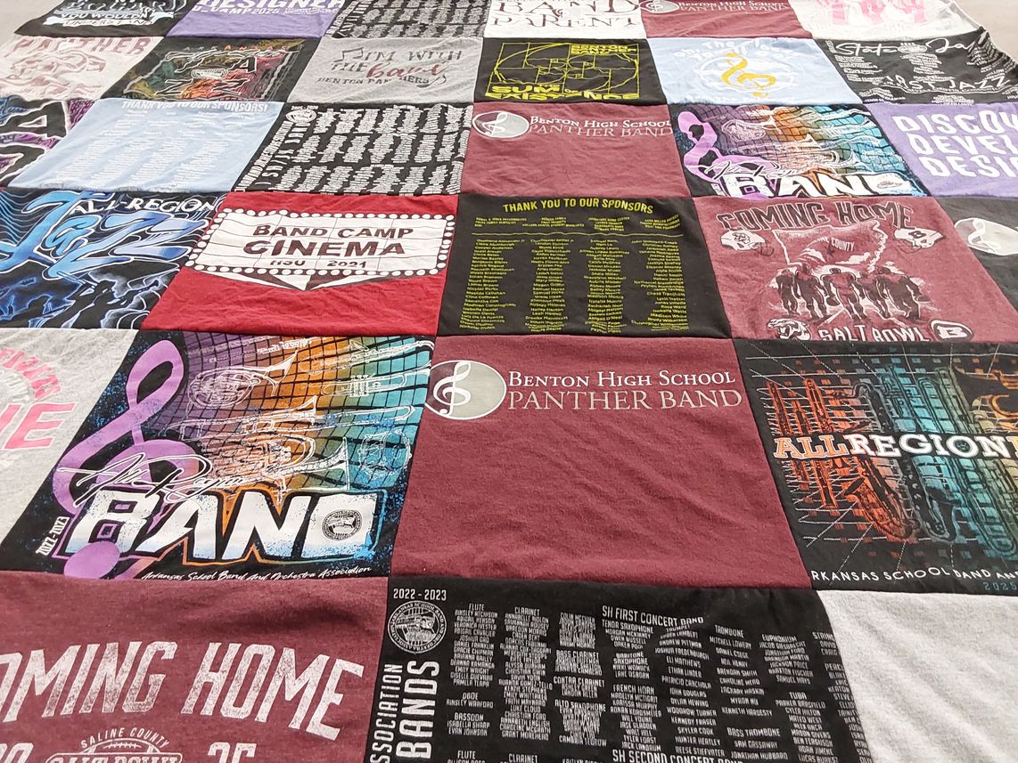 T-shirt quilt from benton high school by missie from AR