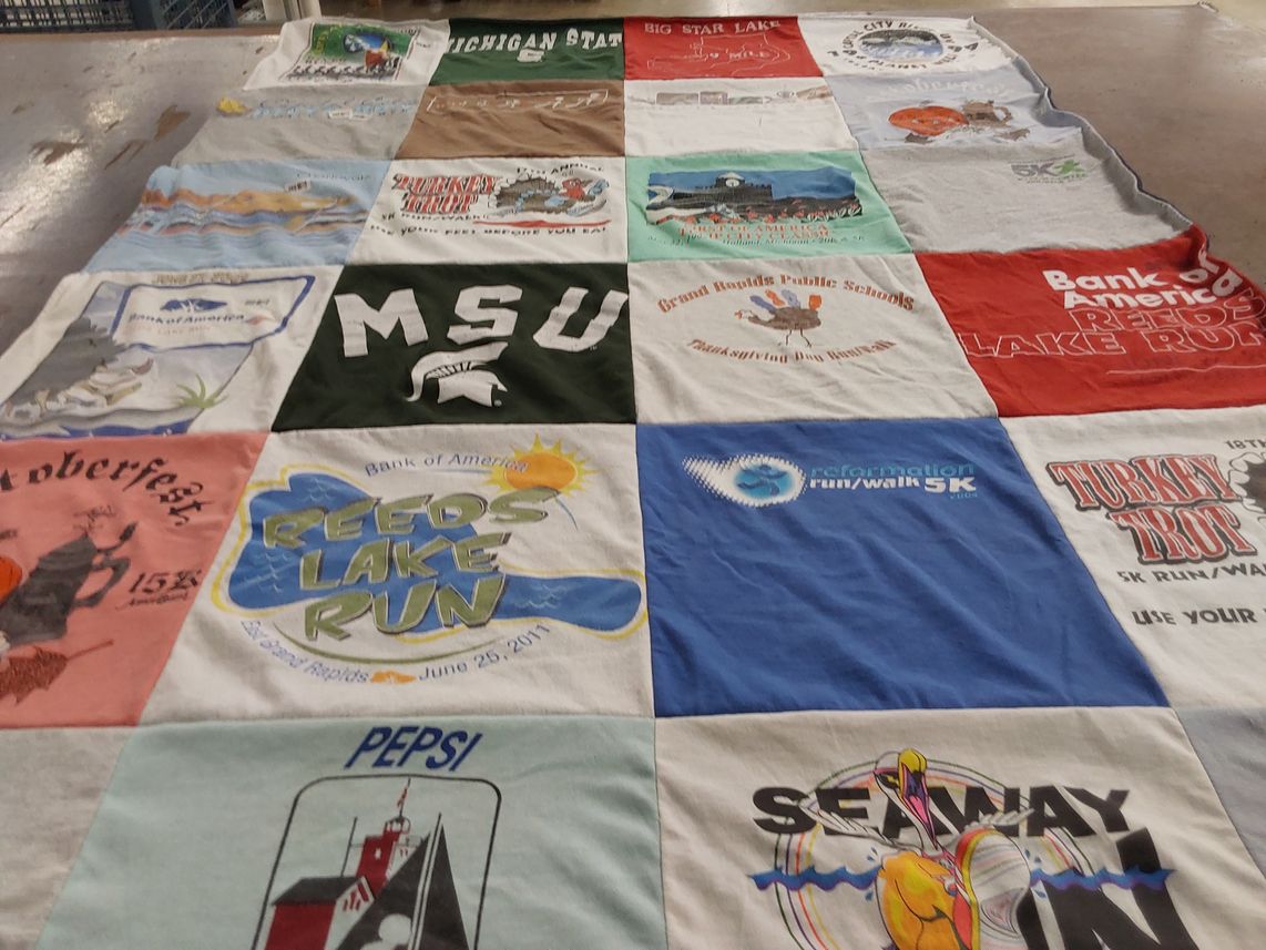 T-shirt quilt from michigan state university by David from MI