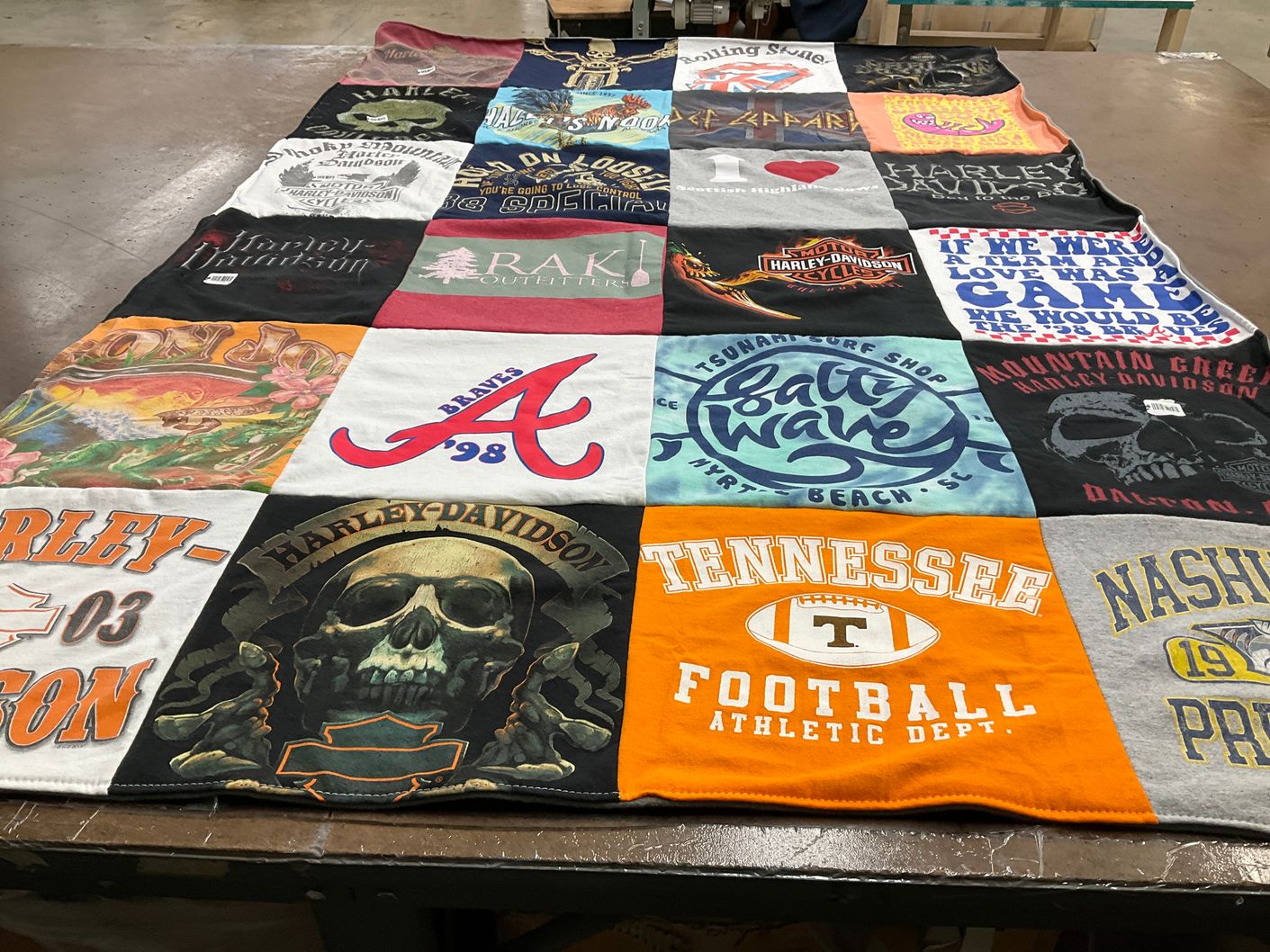 T-shirt quilt featuring tennessee football, atlanta braves by Britt from GA