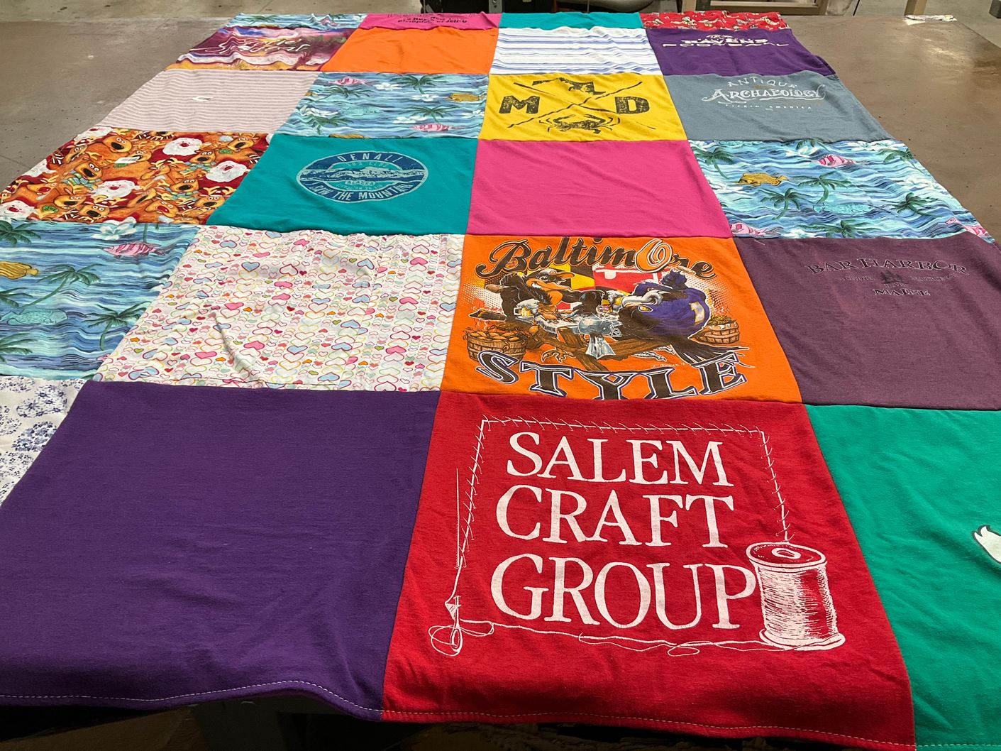 T-shirt quilt with quilting, crafting themes by Robert from MD