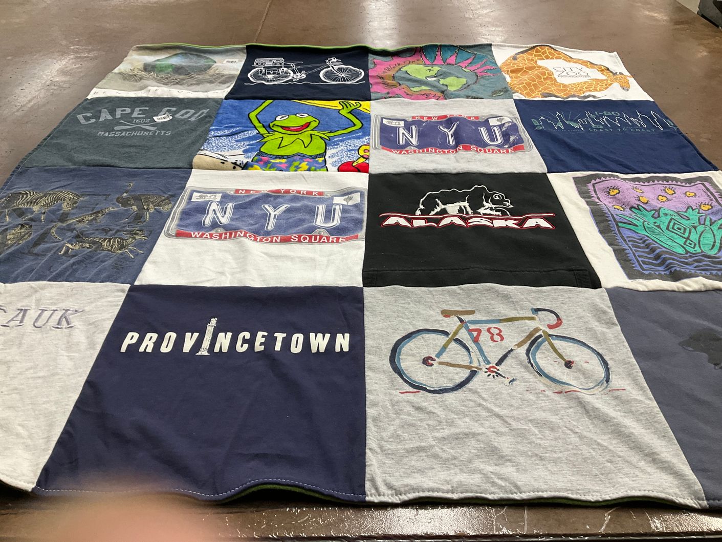 T-shirt quilt from new york university by Stephen from NJ