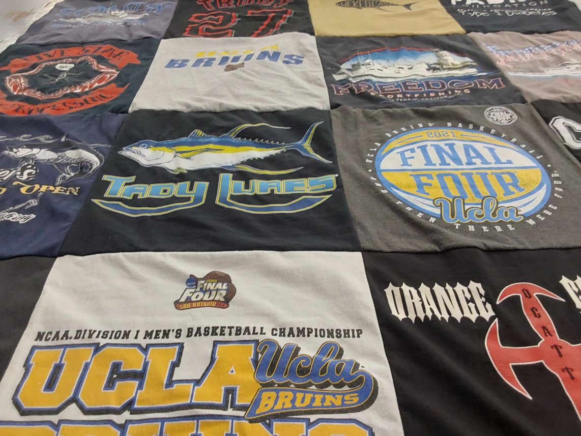 T-shirt quilt featuring university of california, los angeles bruins by Pamela from CA