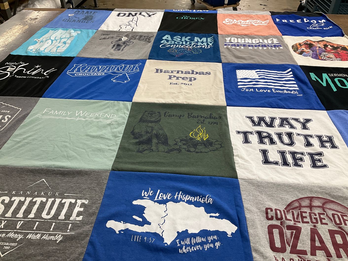 T-shirt quilt from college of the ozarks by Janice from FL