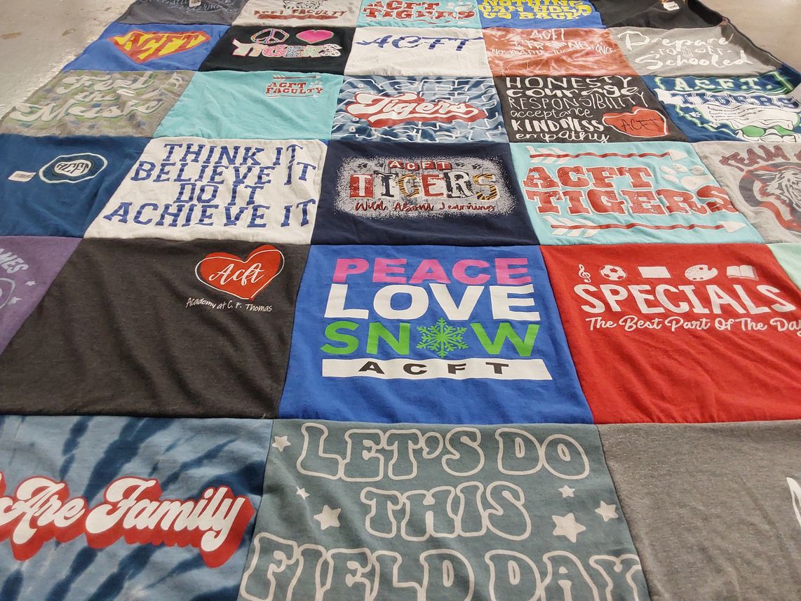 T-shirt quilt featuring acft tigers by Elizabeth from TX