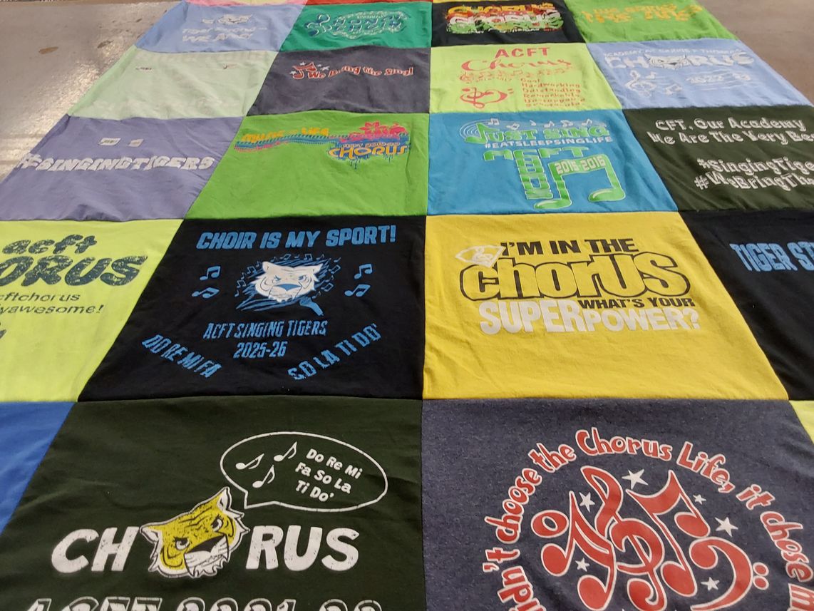 T-shirt quilt from academy of creative fine arts by Elizabeth from TX
