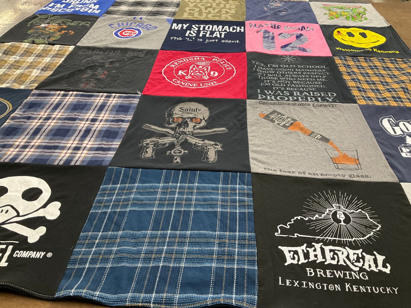 T-shirt quilt featuring chicago cubs by Brian from WI